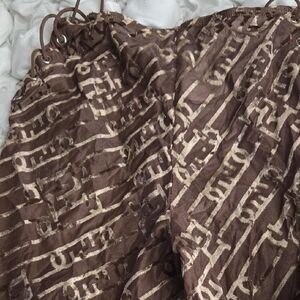 Fashion Nova Brown and Tan Textured Top